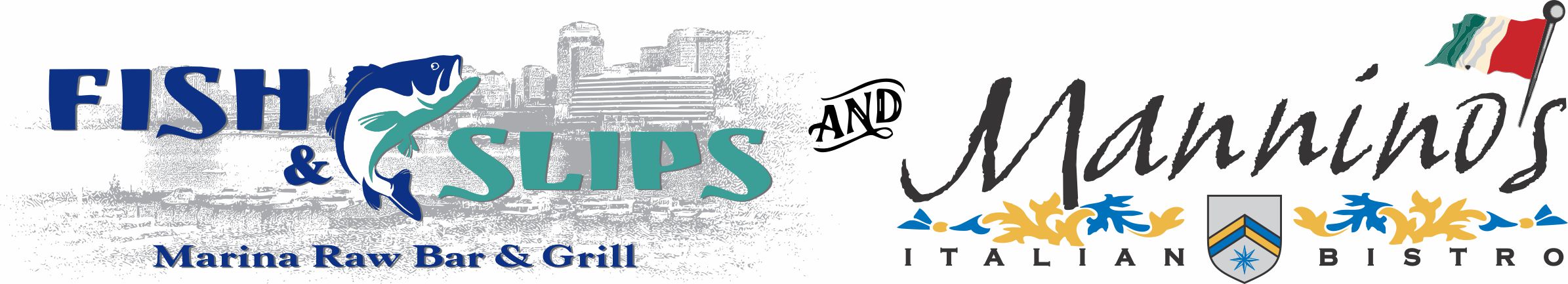 Fish n Slips and Manninos sponsor graphic